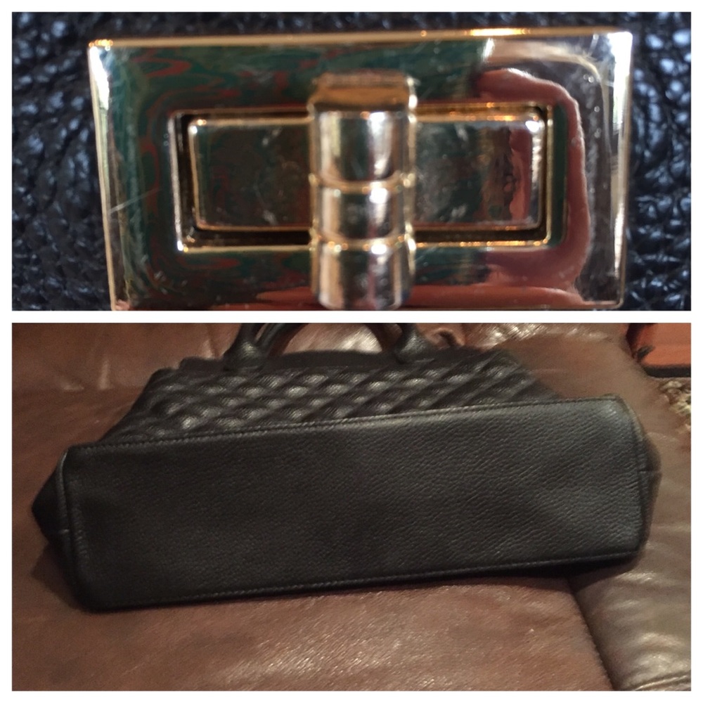 Maxine Couture Classic Black Quilted Leather Bag - Picture 5 of 8